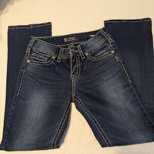 Women’s Dark Indigo Bootcut Jeans with Contrast Stitching